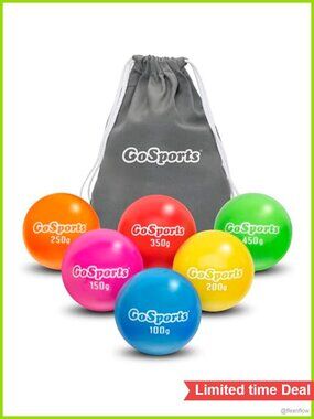 GoSports Plyometric Weighted Training Balls 6 Pack Rubber Baseball